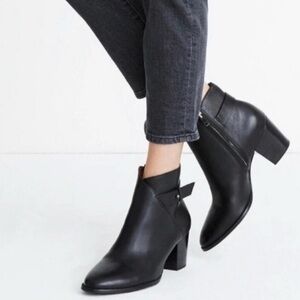 MADEWELL The Kelci Heeled Ankle Boot Booties Black Women’s Size US 9
